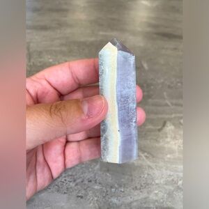 Lavender Yttrium Fluorite Crystal Tower